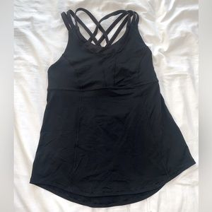 Lululemon Black Built In Bra Tank Top - Workout